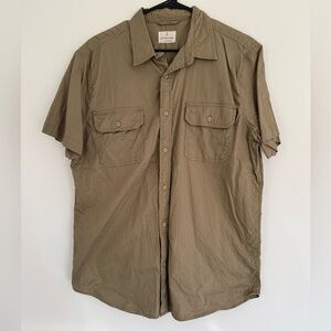 Casual Men's Tan Button Down Shirt